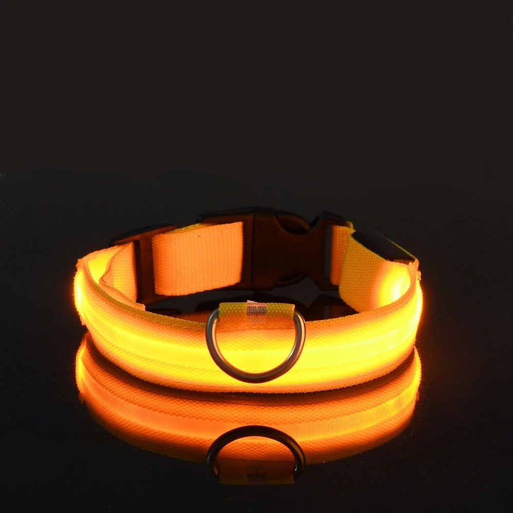 Collier LED jaune