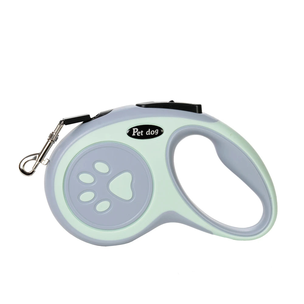 Laisse à enrouleur vert d'eau