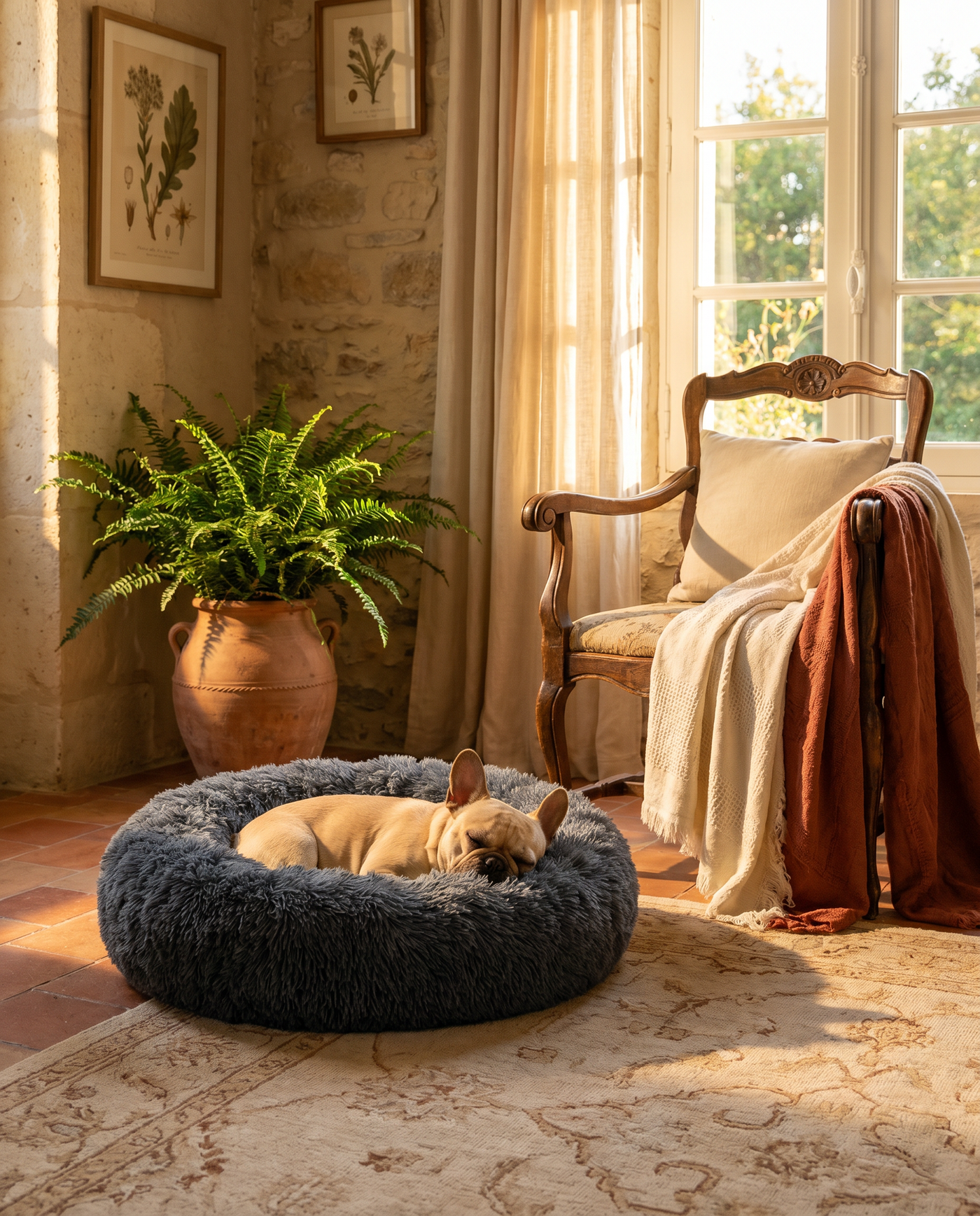 Coussin rond Donut apaisant