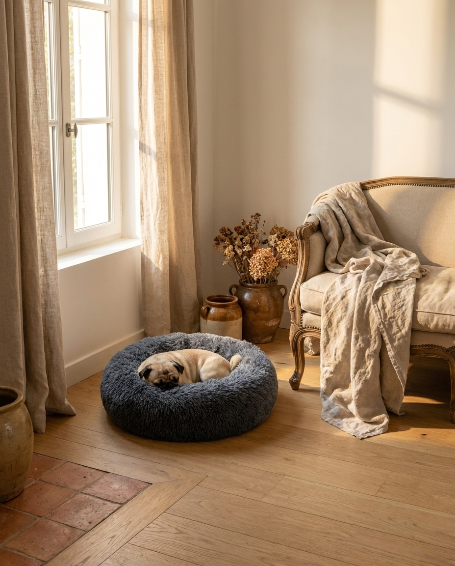 Coussin rond Donut apaisant