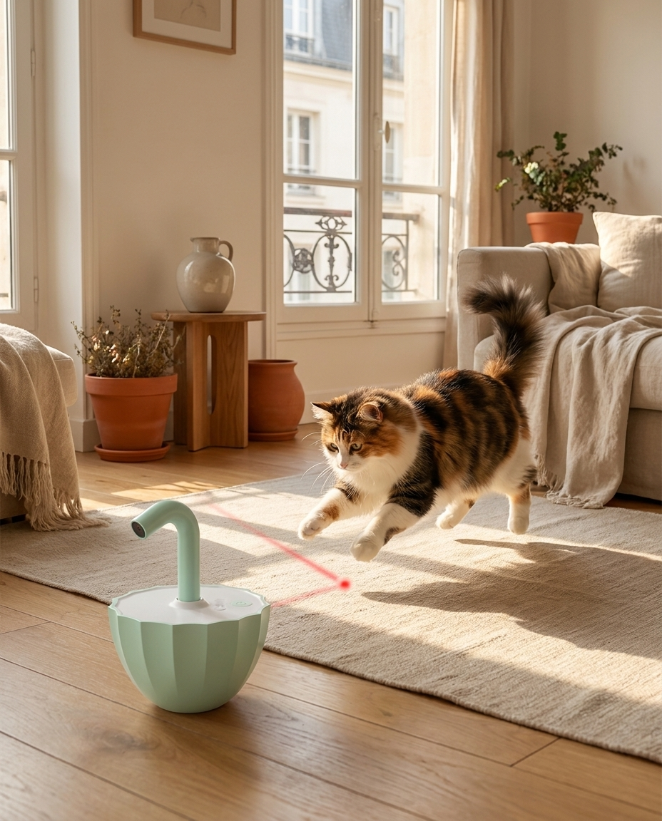 Jouet laser automatique pour chat