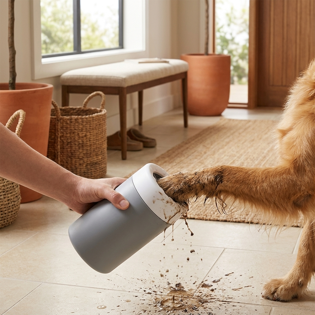 Nettoyeur de pattes portable