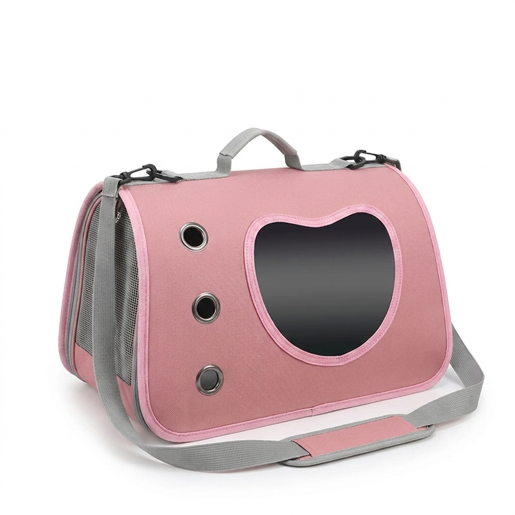 Sac de transport pliable pour chat et petit chien – Cabine respirante à hublot & bandoulière
