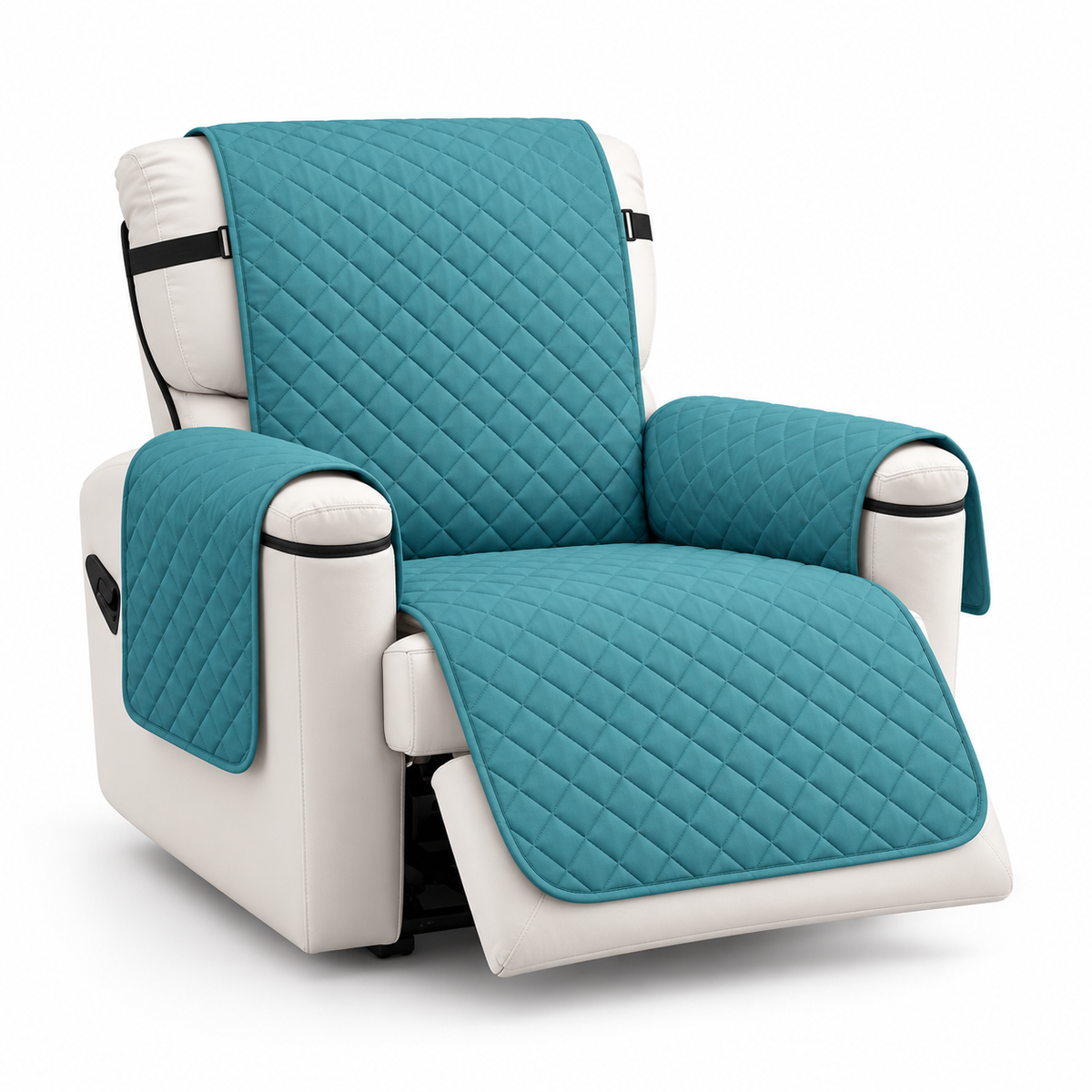 Housse bleu canard sur fauteuil 1 place
