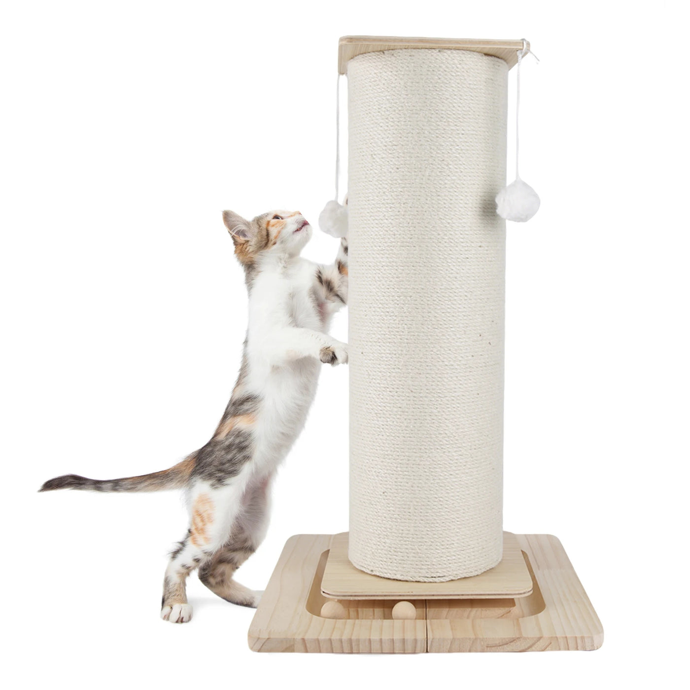 Griffoir sur pied XXL en sisal pour chat – Grand poteau à gratter 80 cm + jouet