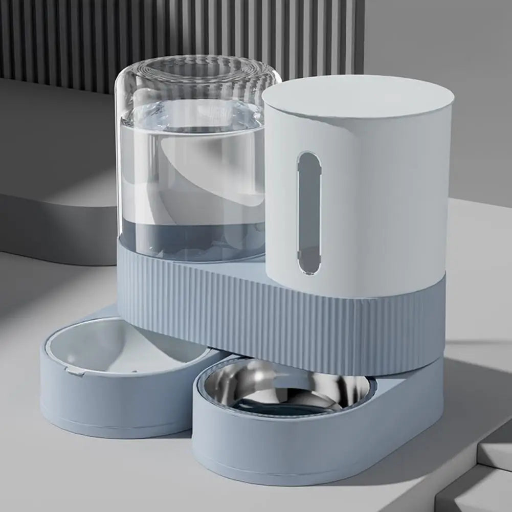 Distributeur automatique par gravité avec bol acier inoxydable