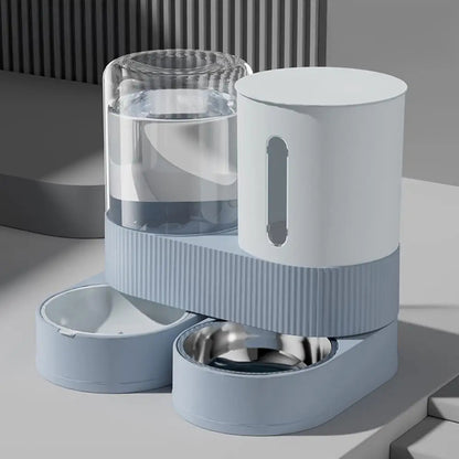 Distributeur automatique par gravité avec bol acier inoxydable