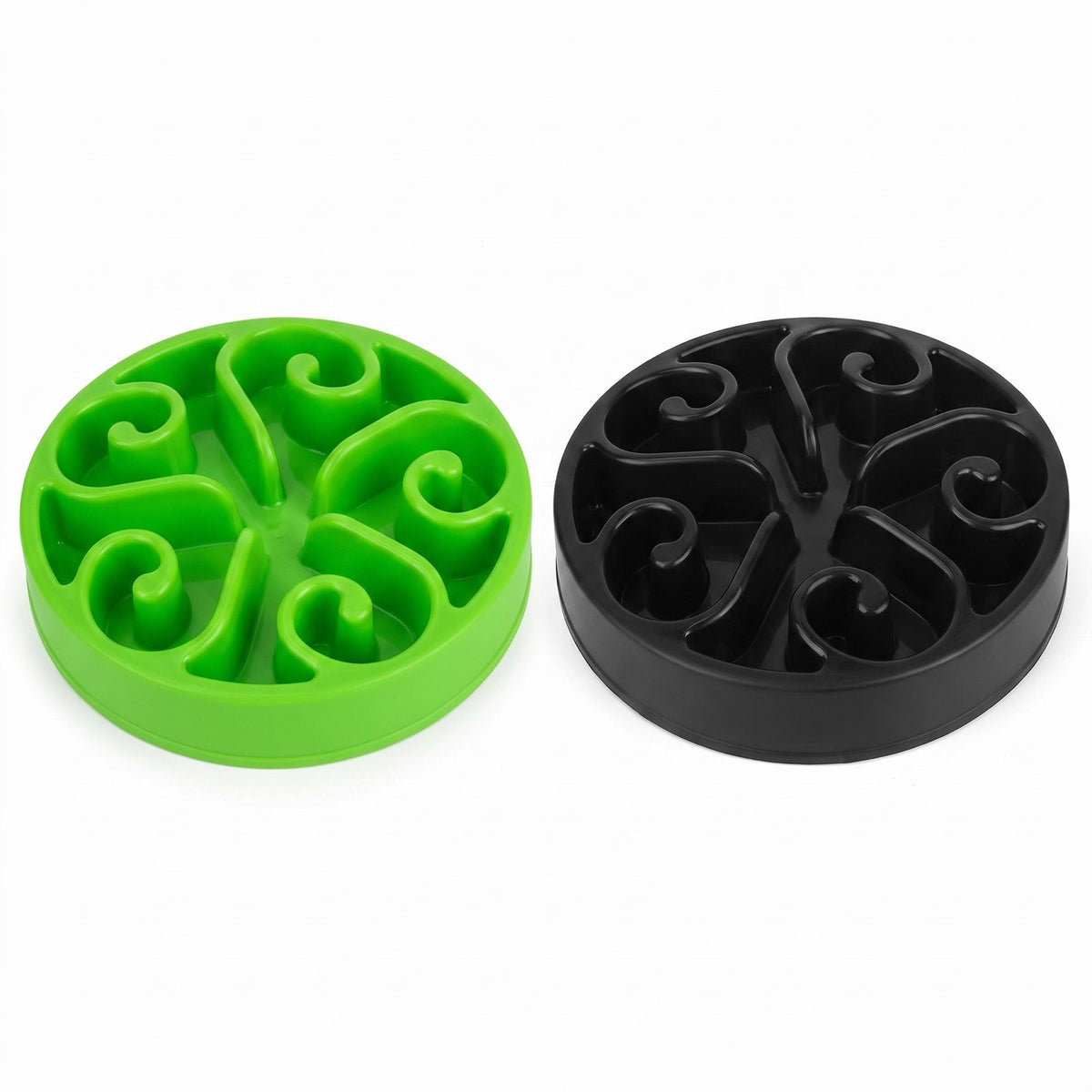 Gamelle anti-glouton vert et noir - Douce Patte