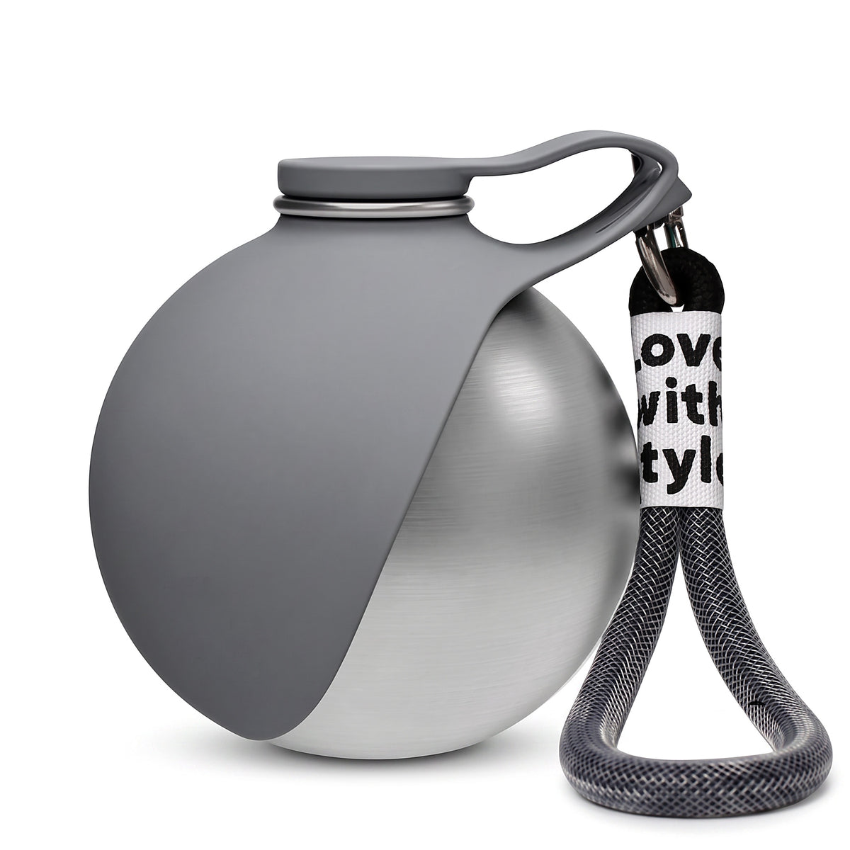 Gourde 2-en-1 pour chien, coloris gris