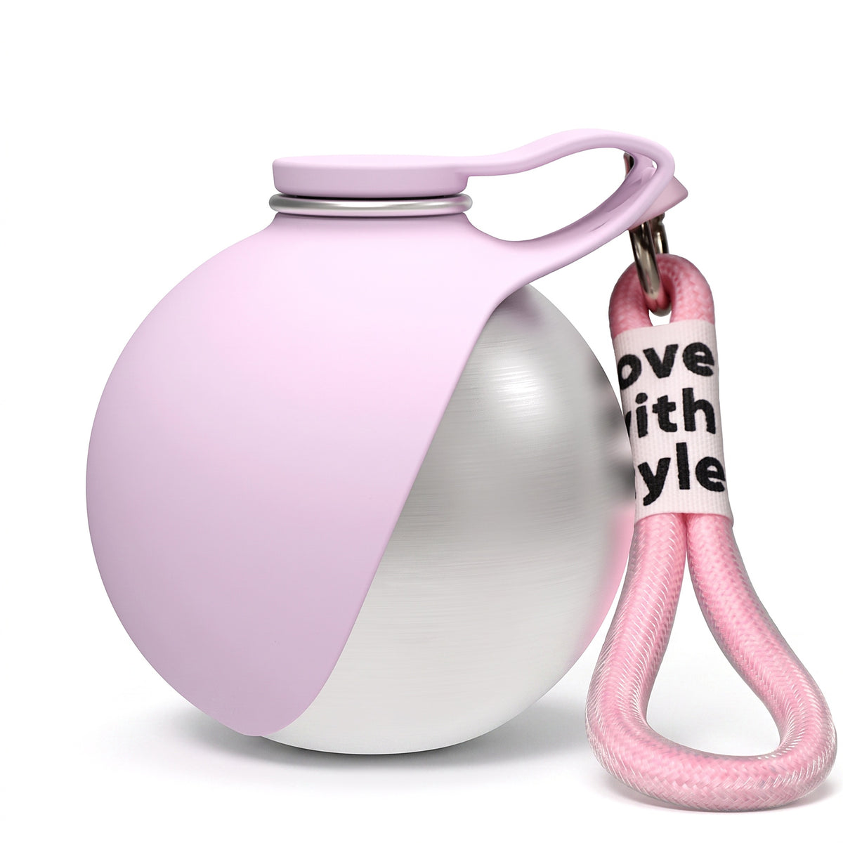 Gourde 2-en-1 pour chien, coloris rose