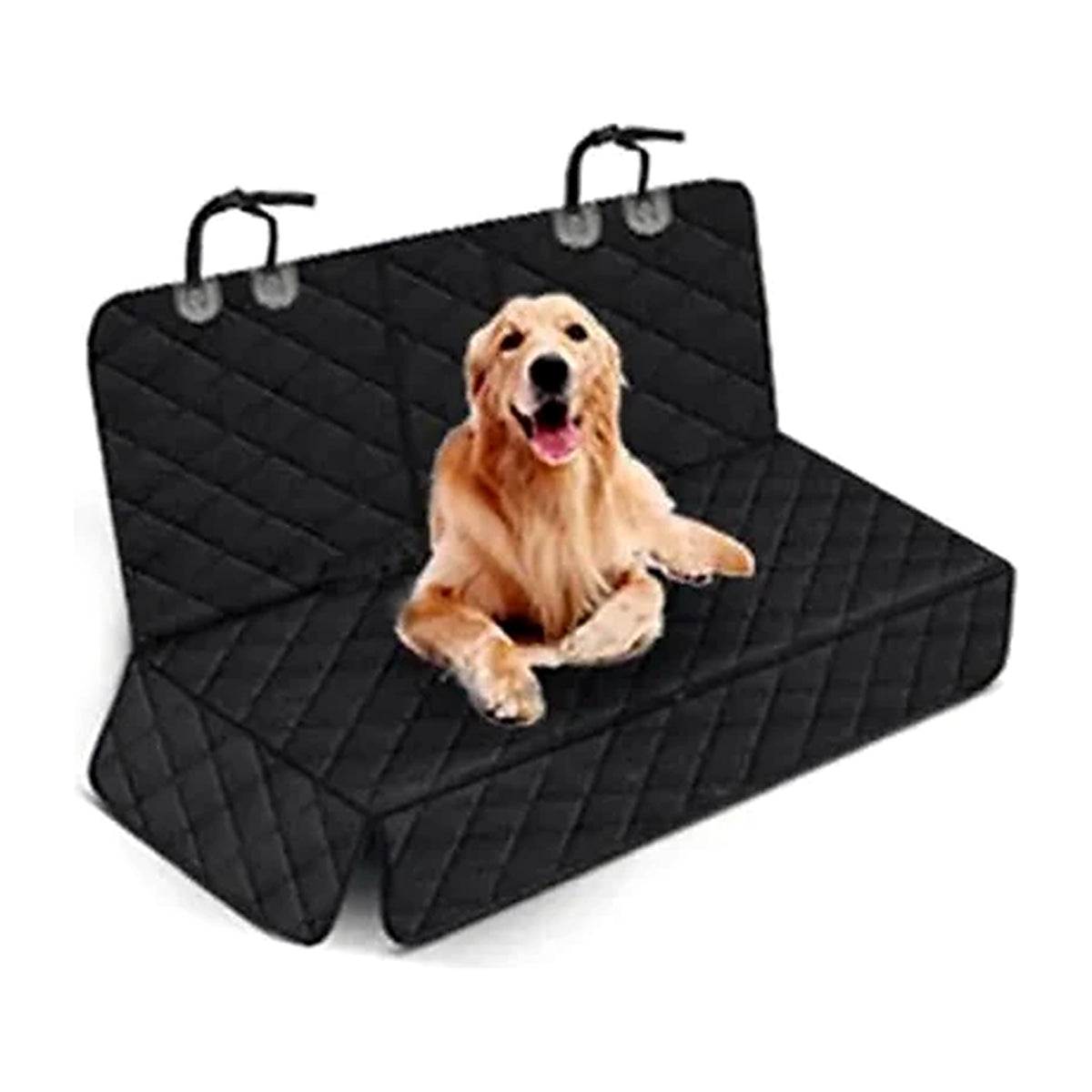 Housse de protection de banquette arrière pour chien – Matelassée, déperlante, avec rabats latéraux