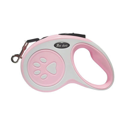 Laisse à enrouleur rose poudré