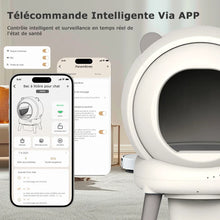 Bac à litière automatique 65 L pour chat — autonettoyant silencieux 40 dB — vue 6