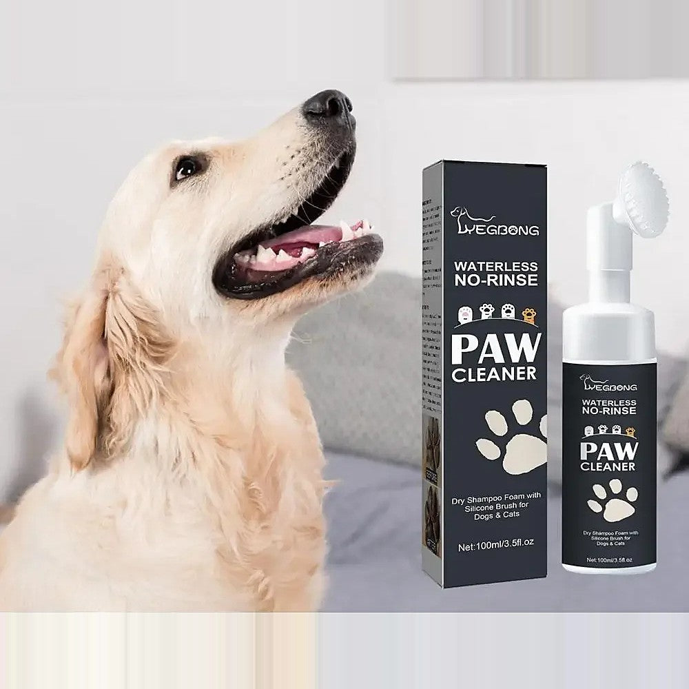 Mousse nettoyante pour pattes sans rinçage – Chien et chat, 100 ml