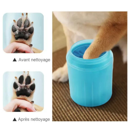 Patte avant et apres nettoyage