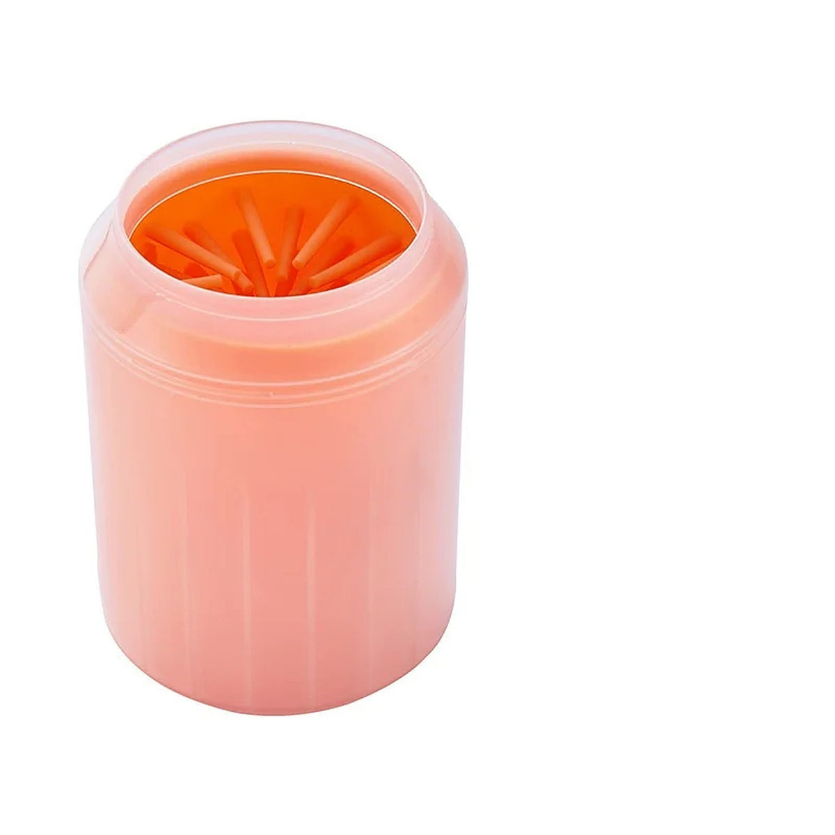 Nettoyeur de pattes en silicone pour chien, coloris corail