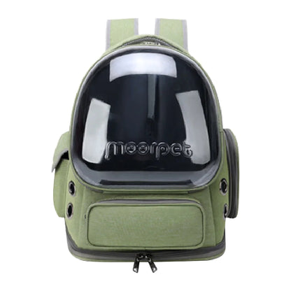 Sac à dos de transport à bulle pour chat, coloris vert sauge