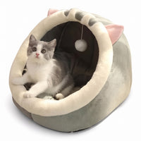 Panier douillet semi-fermé pour chat — Suzanne