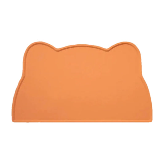 Tapis de gamelle en silicone terracotta, forme oreilles de chat