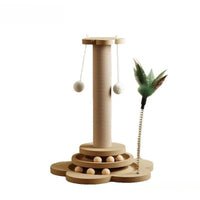 Kitten play tower with sisal scratching post and ball track — Oscar