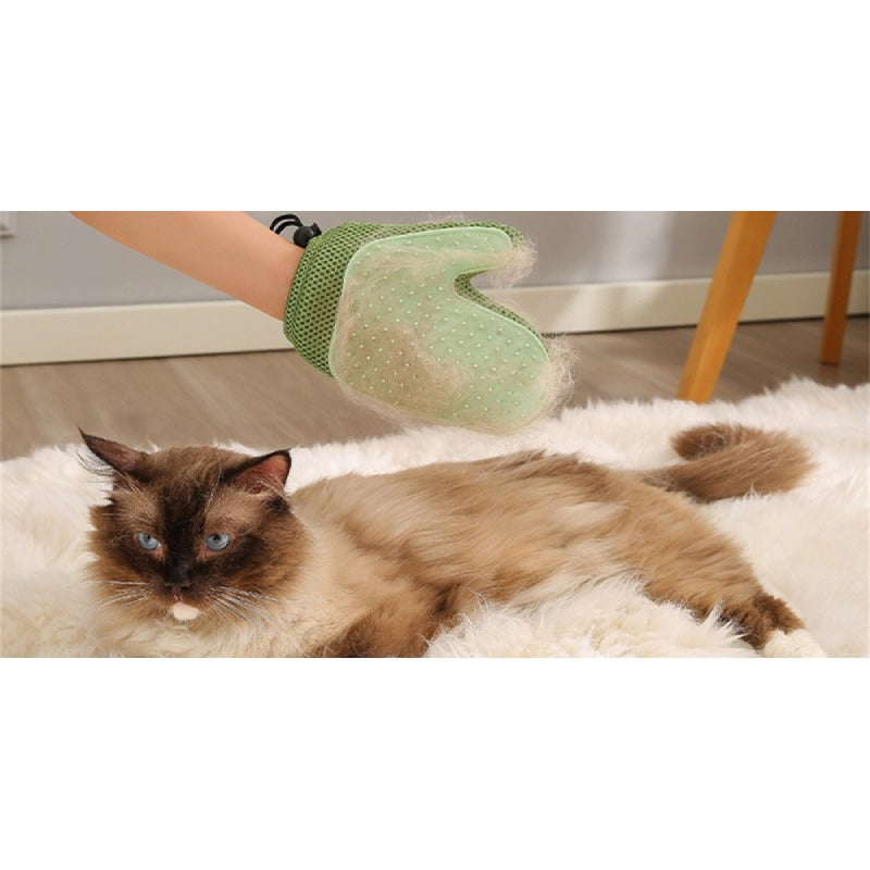 Gant de toilettage en silicone pour chien et chat – Brosse ramasse-poils