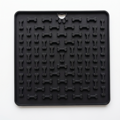 Tapis de léchage Noir Douce Patte