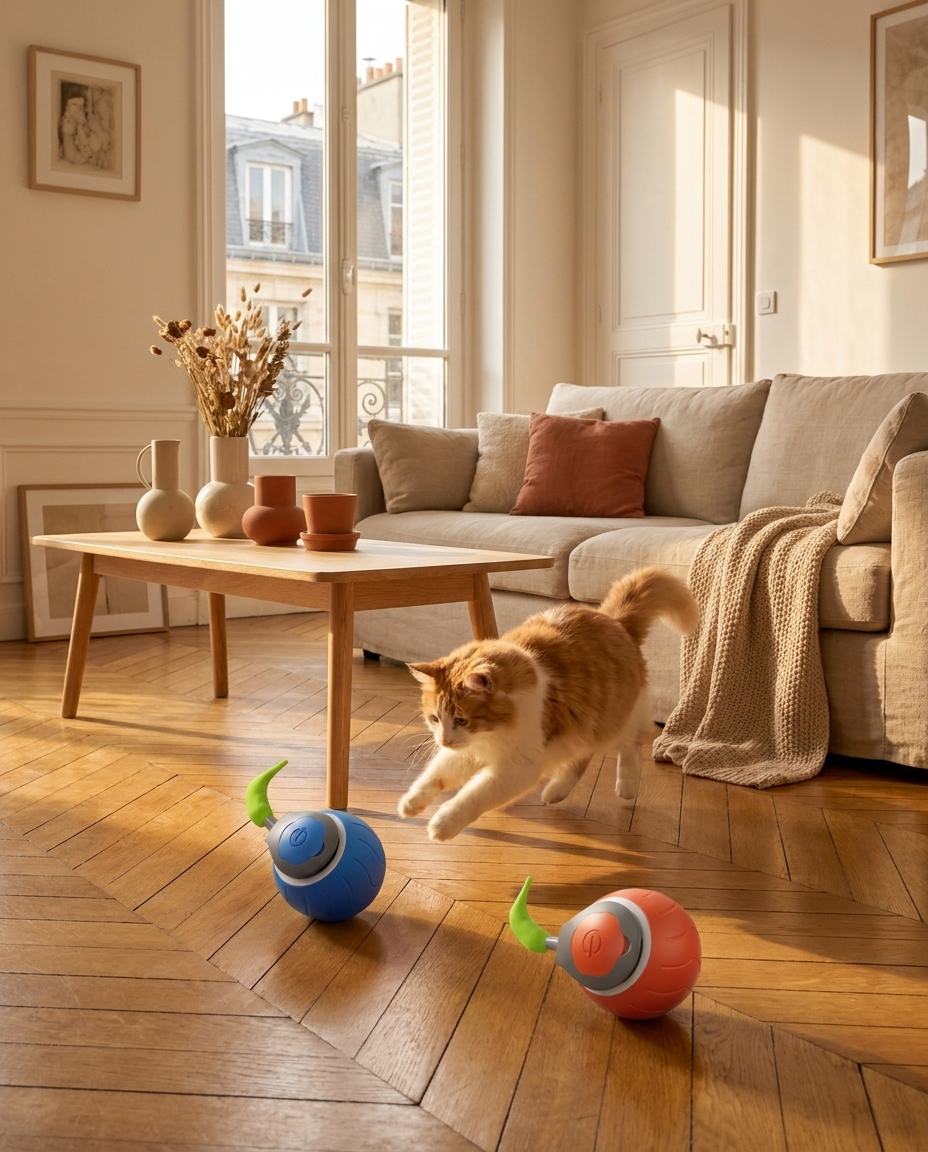 Jouet robotisé interactif pour chat