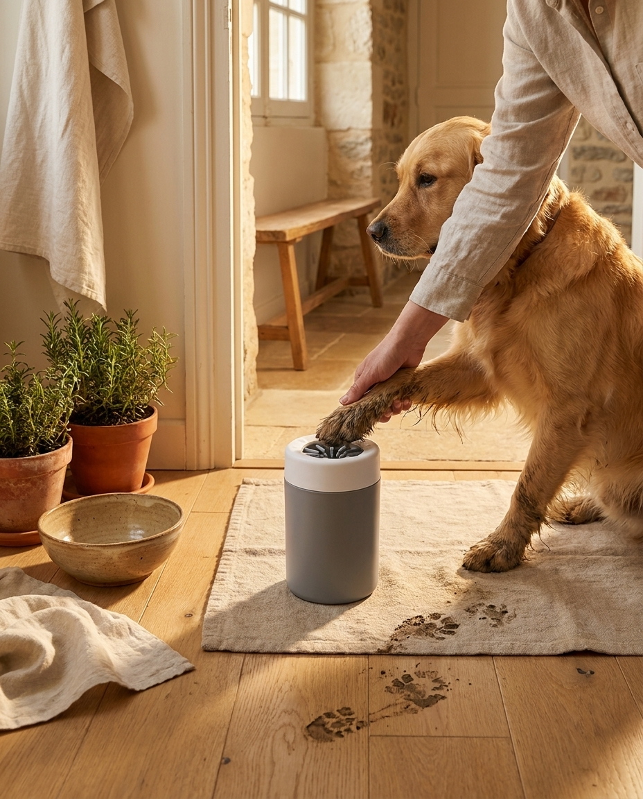 Nettoyeur de pattes portable