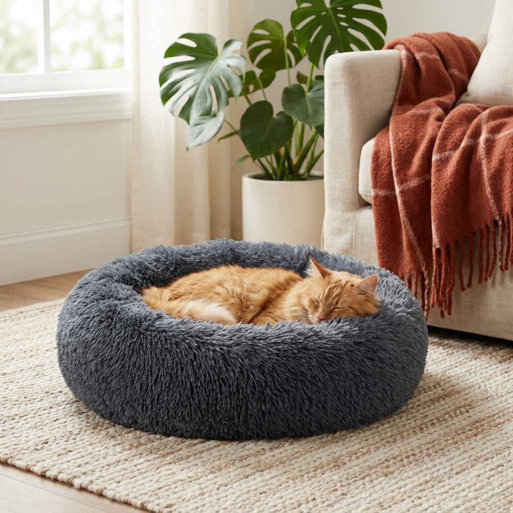 Coussin rond Donut apaisant