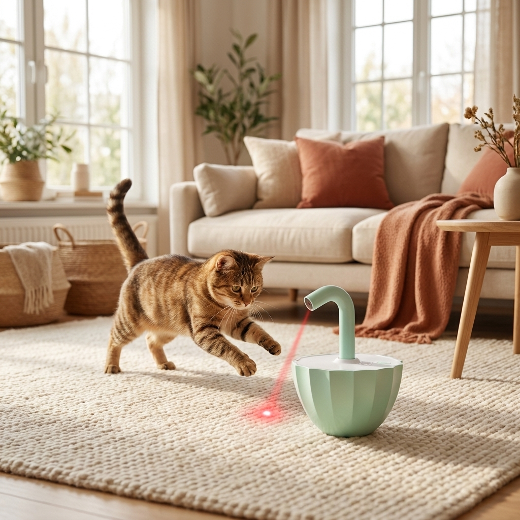 Jouet laser automatique pour chat