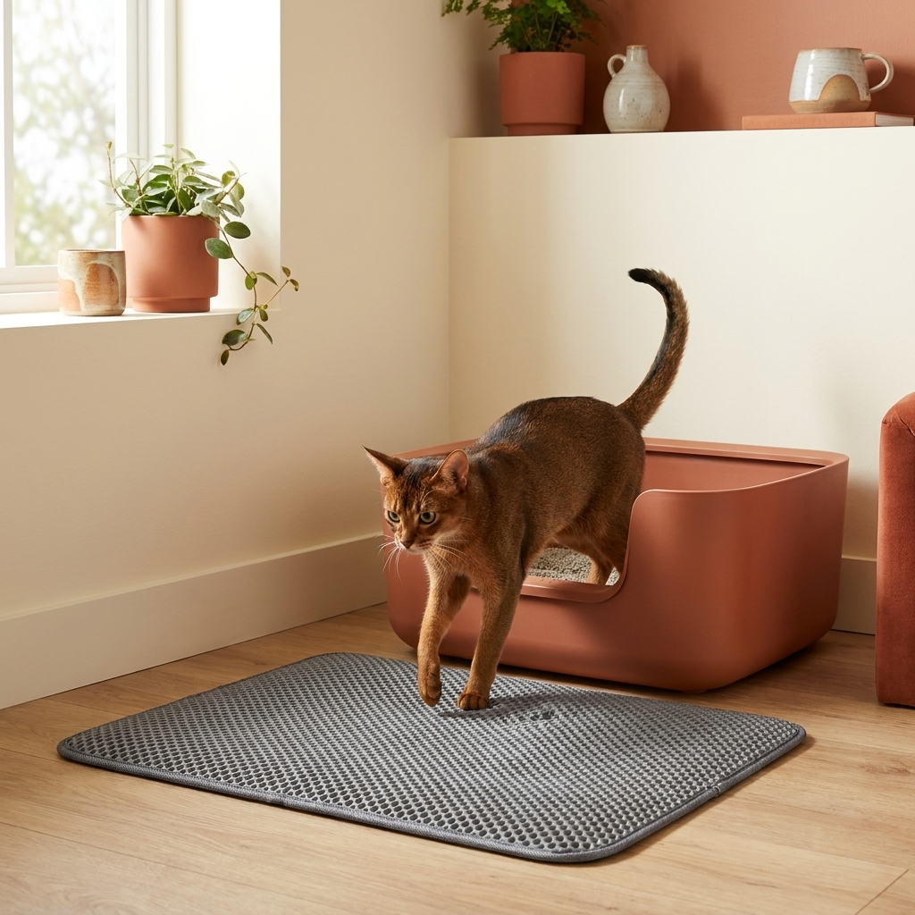 Tapis attrape-litière double couche