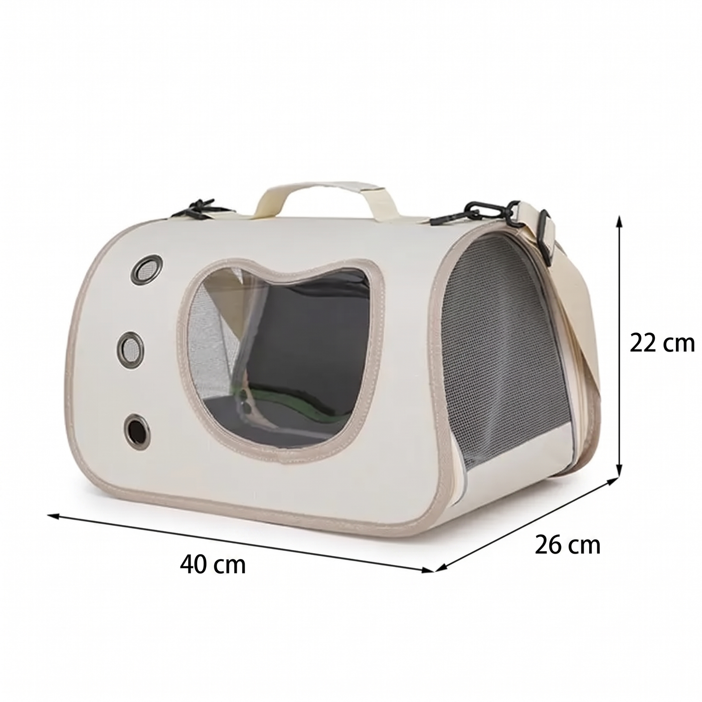 Sac de transport pliable pour chat et petit chien – Cabine respirante à hublot & bandoulière
