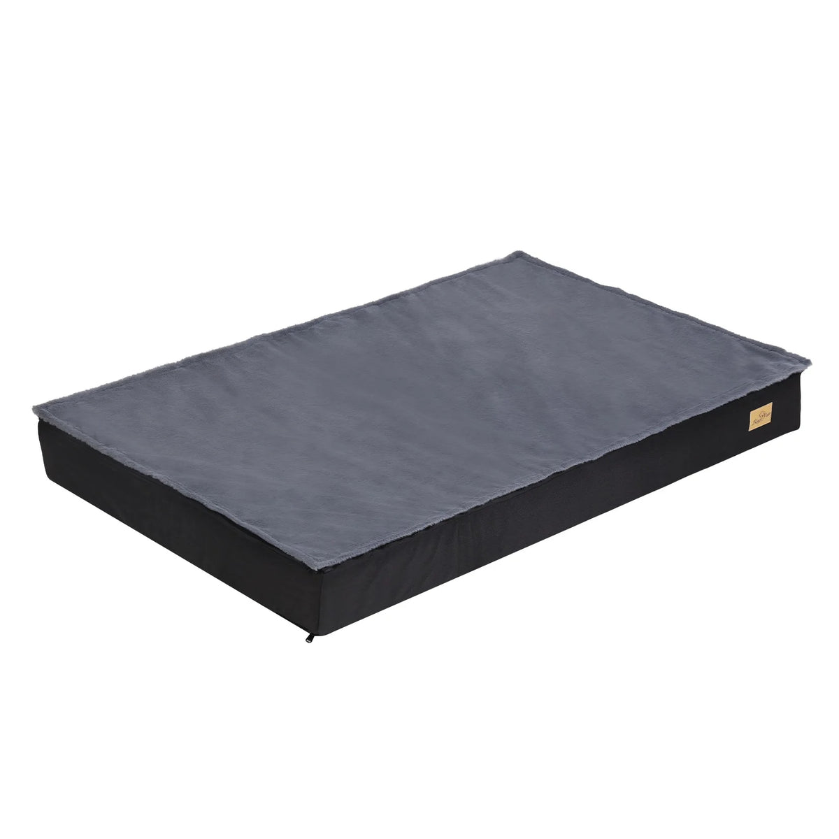 Matelas orthopédique pour chien, vue de profil montrant l'épaisseur haute densité