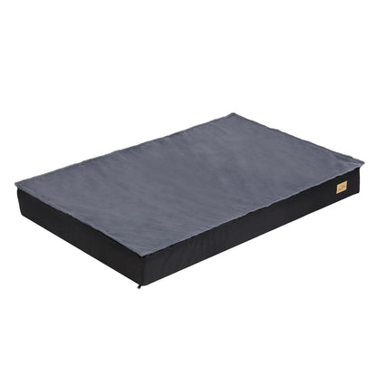 Matelas orthopédique pour chien, vue de profil montrant l'épaisseur haute densité