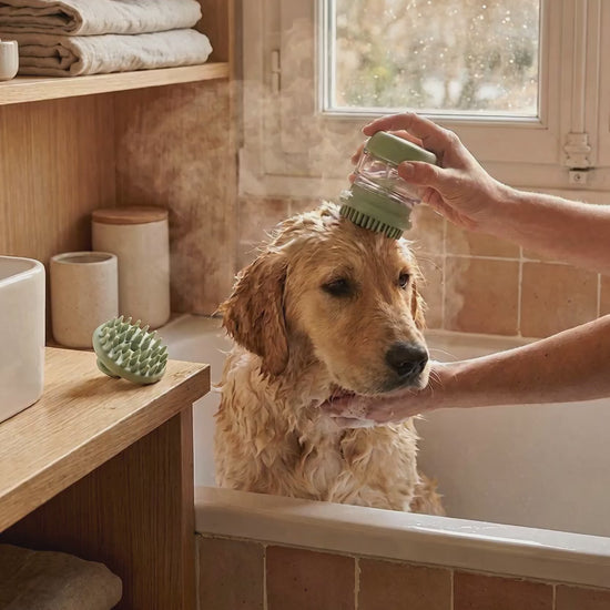 Brosse de bain en action